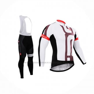 2015 Abbigliamento Ciclismo Castelli Bianco Fuxia Manica Lunga e Salopette