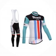 2014 Abbigliamento Ciclismo Bianchi Bianco Verde Manica Lunga e Salopette