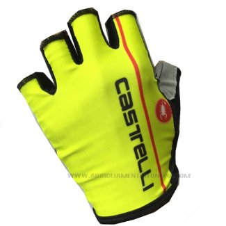 2017 Castelli Guanti Corti Ciclismo Giallo