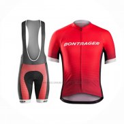 2016 Abbigliamento Ciclismo Trek Bontrager Rosso Nero Manica Corta e Salopette