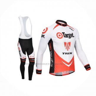 2013 Abbigliamento Ciclismo Trek Arancione Bianco Manica Lunga e Salopette