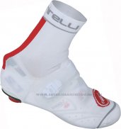 2014 Castelli Copriscarpe Ciclismo Bianco Rosso