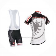 2014 Abbigliamento Ciclismo Castelli Nero Grigio Manica Corta e Salopette